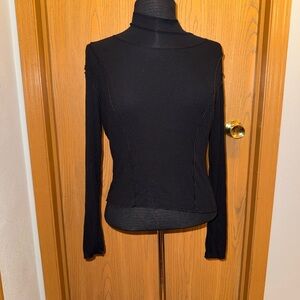 Kohl's Black Long Sleeve Turtleneck Top